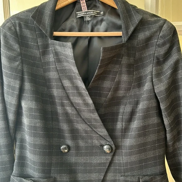 Sandra Angellozzi blazer, timeless flattering cut, size EU 36 (US 6/8), black - Picture 3 of 9